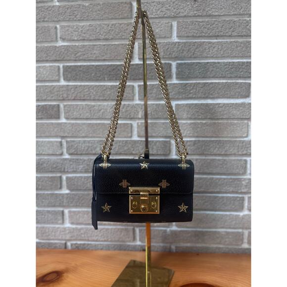GUCCI 432182 Crossbody bag Pochette PADLOCK BEE Chain Shoulder Bag Authentic - Picture 1 of 16